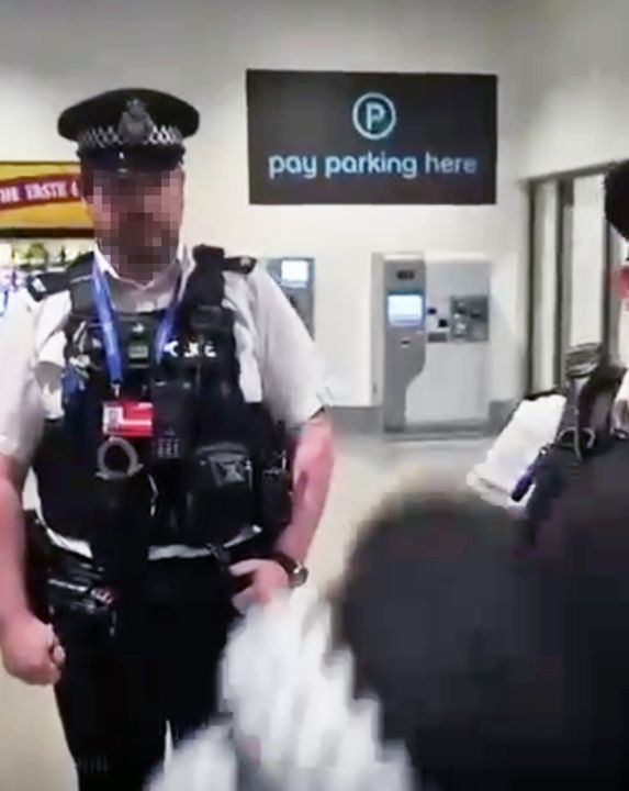 The airport cop in the livestream